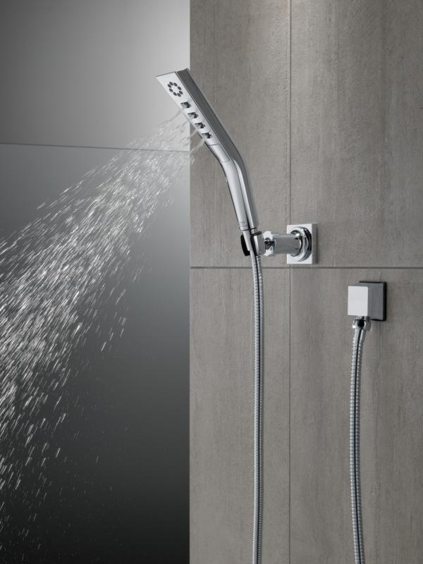 DELTA Universal Showering Components H2OKINETIC 3-Setting Wall Mount Hand Shower — Lumicoat® Chrome