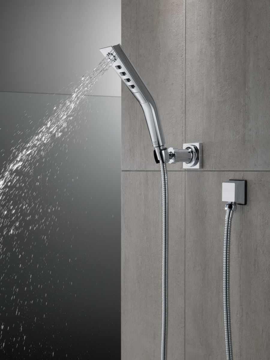 DELTA Universal Showering Components H2OKINETIC 3-Setting Wall Mount Hand Shower — Lumicoat® Chrome
