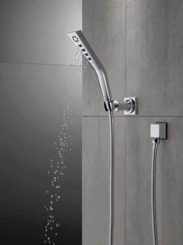 DELTA Universal Showering Components H2OKINETIC 3-Setting Wall Mount Hand Shower — Lumicoat® Chrome