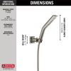 DELTA Universal Showering Components H2OKINETIC 3-Setting Wall Mount Hand Shower — Lumicoat® Stainless