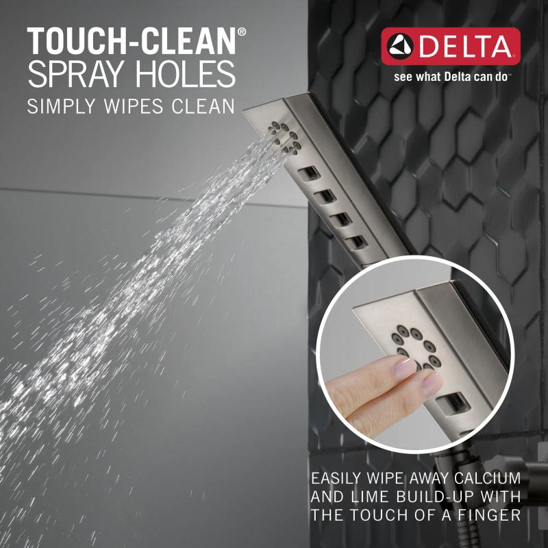DELTA Universal Showering Components H2OKINETIC 3-Setting Wall Mount Hand Shower — Lumicoat® Stainless