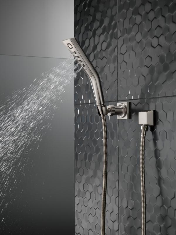 DELTA Universal Showering Components H2OKINETIC 3-Setting Wall Mount Hand Shower — Lumicoat® Stainless