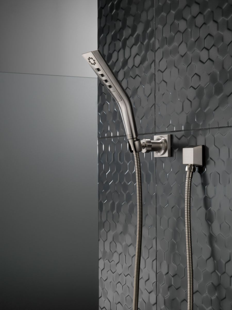 DELTA Universal Showering Components H2OKINETIC 3-Setting Wall Mount Hand Shower — Lumicoat® Stainless
