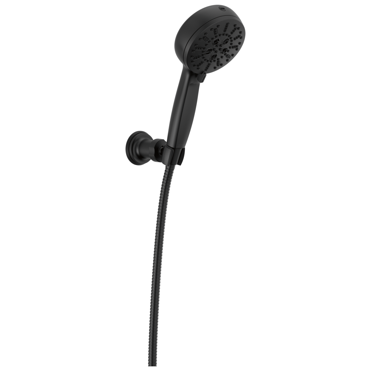 DELTA Universal Showering Components 7-Setting Wall Mount Hand Shower with Cleaning Spray — Matte Black