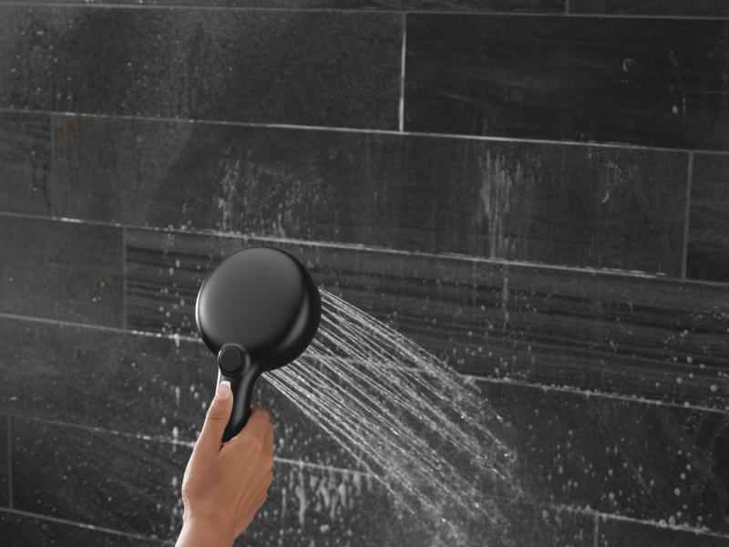 DELTA Universal Showering Components 6-Setting Hand Shower with Cleaning Spray — Matte Black