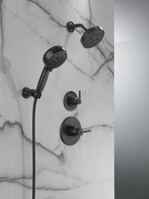 DELTA Trinsic Monitor 14 Series H2OKINETIC Shower Trim — Matte Black