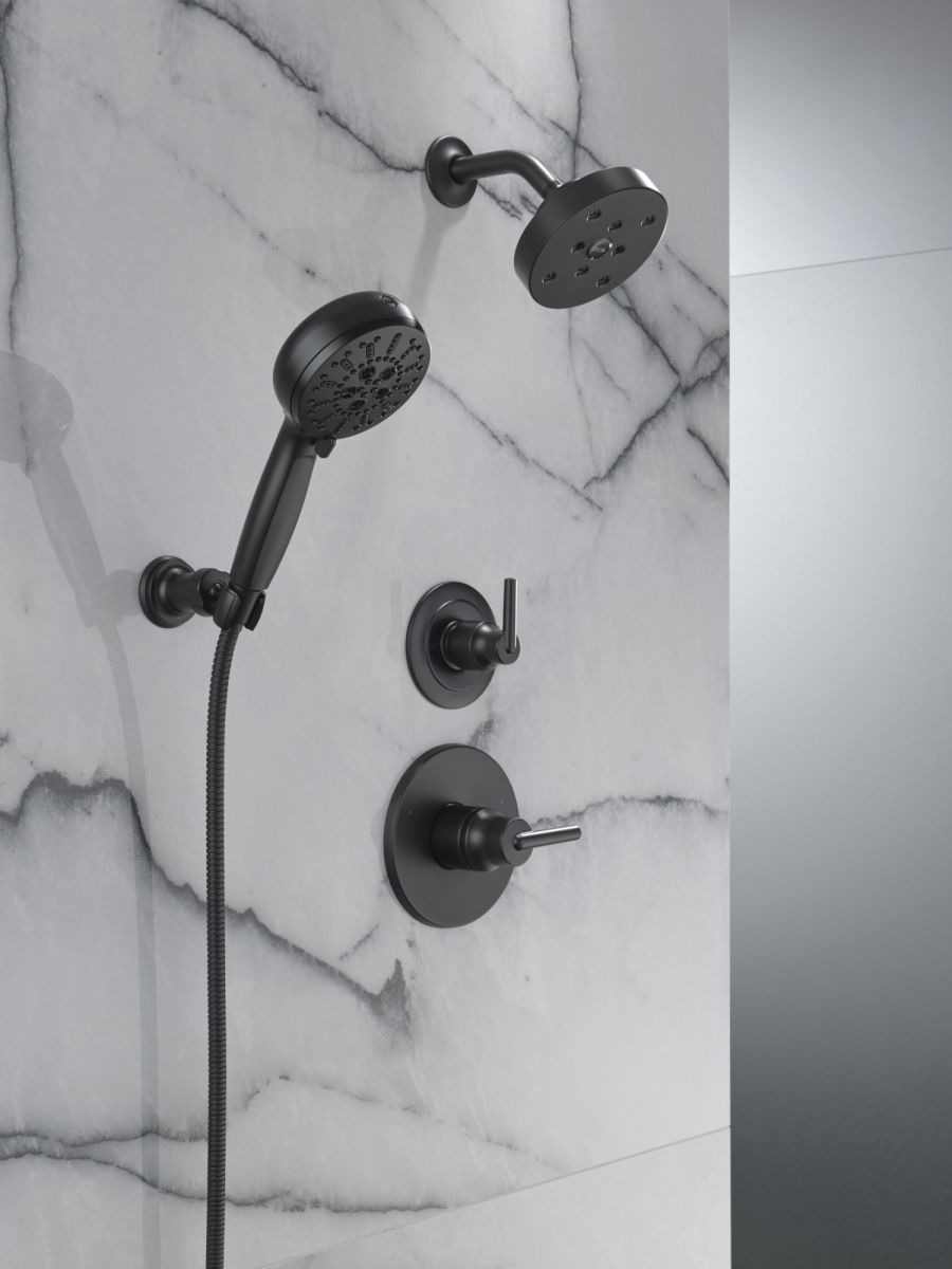 DELTA Trinsic Monitor 14 Series H2OKINETIC Shower Trim — Matte Black