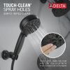 DELTA Universal Showering Components 7-Setting Wall Mount Hand Shower with Cleaning Spray — Matte Black