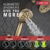 DELTA Universal Showering Components 7-Setting Wall Mount Hand Shower with Cleaning Spray — Lumicoat® Champagne Bronze