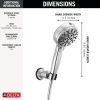 DELTA Universal Showering Components 7-Setting Wall Mount Hand Shower with Cleaning Spray — Lumicoat® Chrome