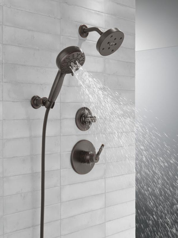 DELTA Universal Showering Components 7-Setting Wall Mount Hand Shower with Cleaning Spray — Venetian Bronze