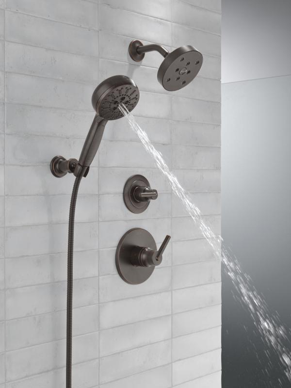 DELTA Universal Showering Components 7-Setting Wall Mount Hand Shower with Cleaning Spray — Venetian Bronze