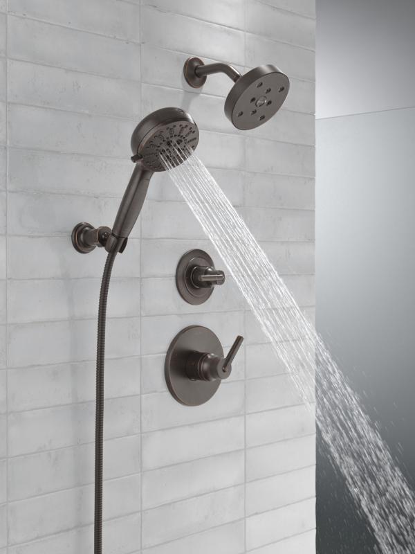 DELTA Universal Showering Components 7-Setting Wall Mount Hand Shower with Cleaning Spray — Venetian Bronze