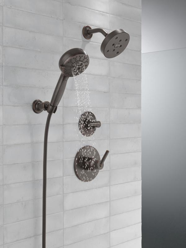 DELTA Universal Showering Components 7-Setting Wall Mount Hand Shower with Cleaning Spray — Venetian Bronze