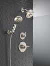 DELTA Universal Showering Components 7-Setting Wall Mount Hand Shower with Cleaning Spray — Lumicoat® Stainless