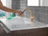 DELTA Trinsic Single Handle Pull-Down Bathroom Faucet — Champagne Bronze