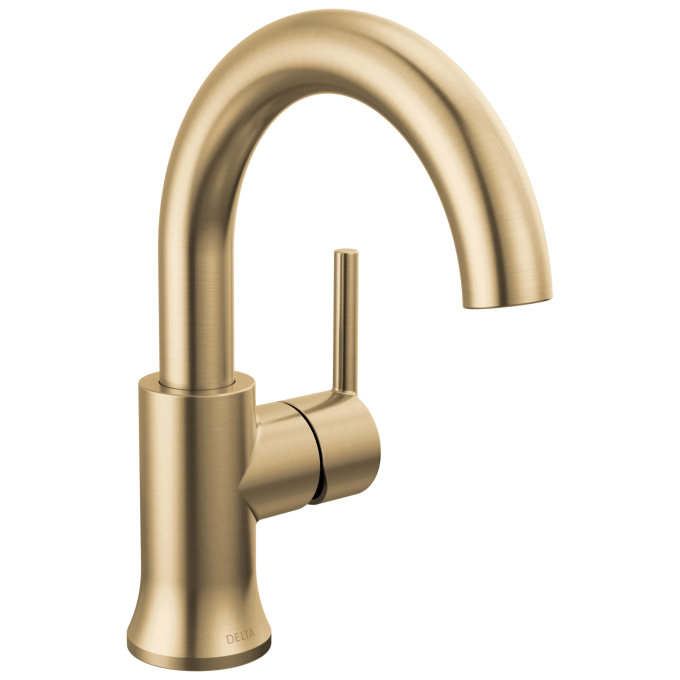 DELTA Trinsic Single Handle High-Arc Bathroom Faucet — Champagne Bronze