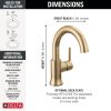 DELTA Trinsic Single Handle High-Arc Bathroom Faucet — Champagne Bronze