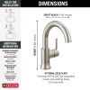 DELTA Trinsic Single Handle High-Arc Bathroom Faucet — Stainless