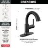 DELTA Trinsic Single Handle Pull-Down Bathroom Faucet — Matte Black