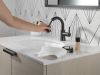 DELTA Trinsic Single Handle Pull-Down Bathroom Faucet — Matte Black