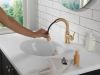 DELTA Trinsic Single Handle Pull Down Bathroom Faucet — Champagne Bronze