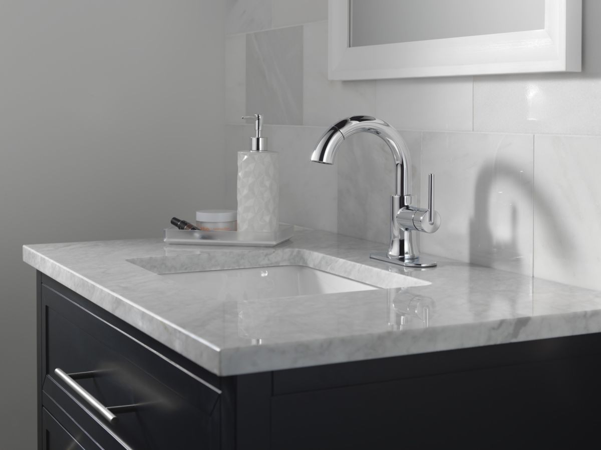 DELTA Trinsic Single Handle Pull-Down Bathroom Faucet — Chrome