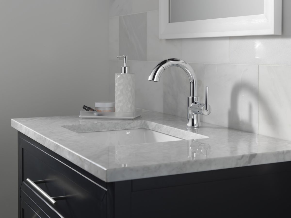 DELTA Trinsic Single Handle Pull-Down Bathroom Faucet — Chrome