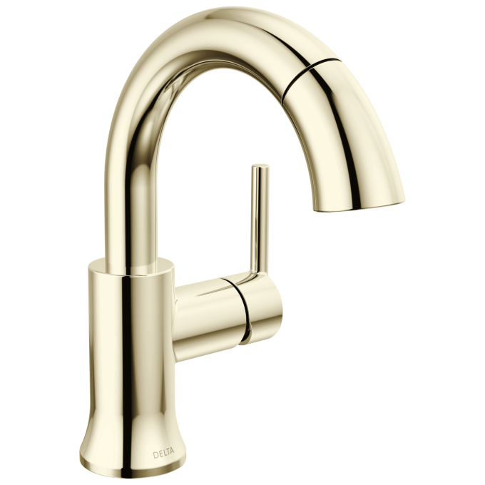 DELTA Trinsic Single Handle Pull-Down Bathroom Faucet — Polished Nickel