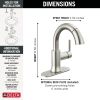 DELTA Trinsic Single Handle Pull-Down Bathroom Faucet — Stainless