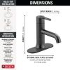 DELTA Trinsic Single Handle Bathroom Faucet — Matte Black