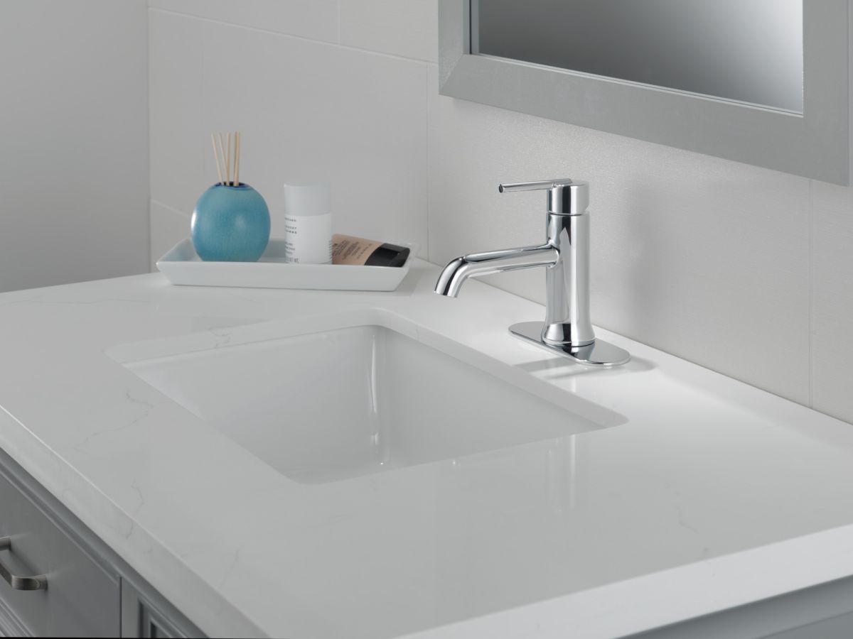 DELTA Trinsic Single Handle Bathroom Faucet — Chrome