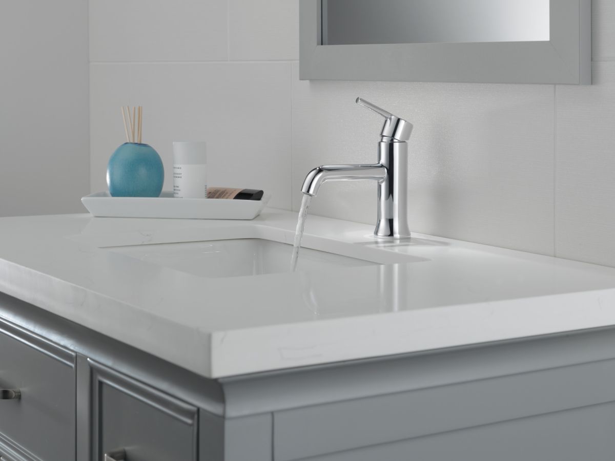 DELTA Trinsic Single Handle Bathroom Faucet — Chrome