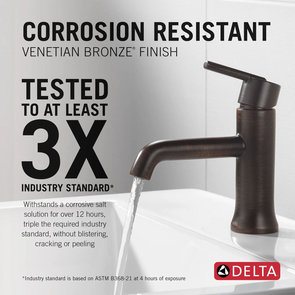DELTA Trinsic Single Handle Bathroom Faucet — Venetian Bronze