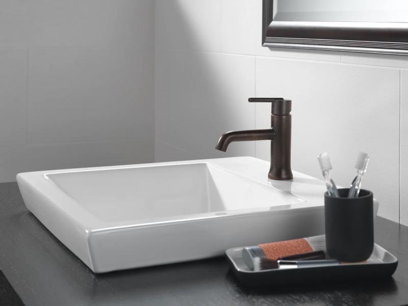 DELTA Trinsic Single Handle Bathroom Faucet — Venetian Bronze