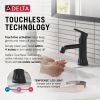 DELTA Trinsic Touch2O Bathroom Faucet with Touchless Technology — Matte Black