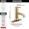 DELTA Trinsic Touch2O Bathroom Faucet with Touchless Technology — Champagne Bronze