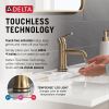DELTA Trinsic Touch2O Bathroom Faucet with Touchless Technology — Champagne Bronze