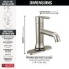 DELTA Trinsic Touch2O Bathroom Faucet with Touchless Technology — Stainless