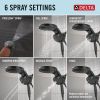 DELTA Universal Showering Components 6-Setting HydroRain with ProClean — Matte Black