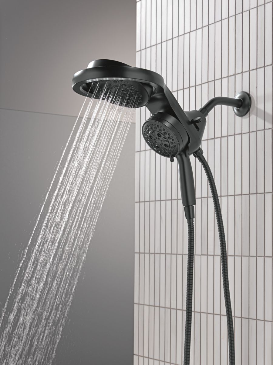 DELTA Universal Showering Components 6-Setting HydroRain with ProClean — Matte Black