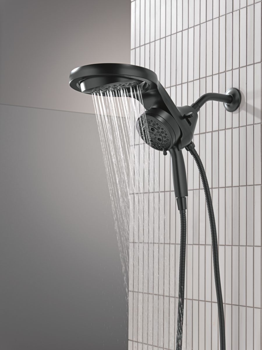 DELTA Universal Showering Components 6-Setting HydroRain with ProClean — Matte Black