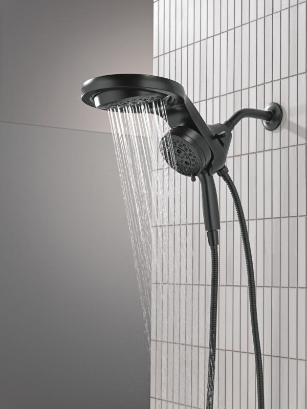 DELTA Universal Showering Components 6-Setting HydroRain with ProClean — Matte Black