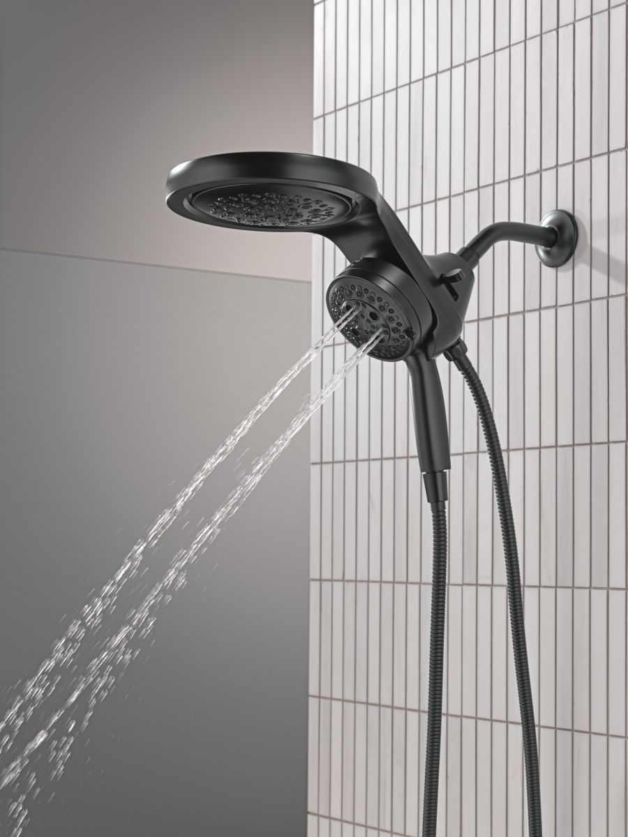 DELTA Universal Showering Components 6-Setting HydroRain with ProClean — Matte Black
