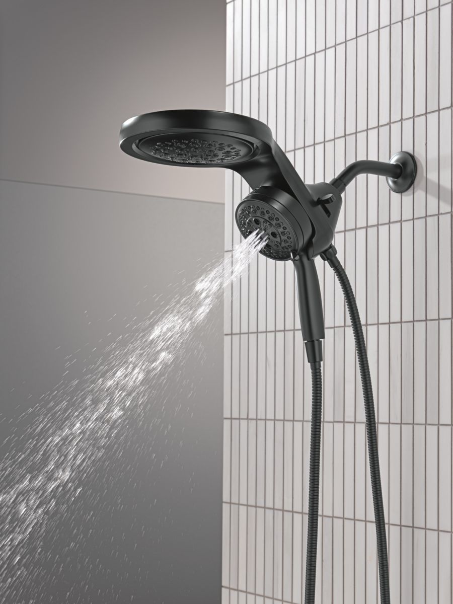 DELTA Universal Showering Components 6-Setting HydroRain with ProClean — Matte Black