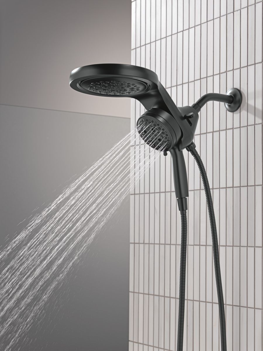 DELTA Universal Showering Components 6-Setting HydroRain with ProClean — Matte Black