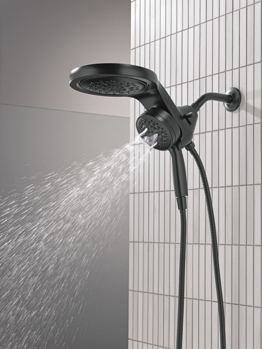 DELTA Universal Showering Components 6-Setting HydroRain with ProClean — Matte Black