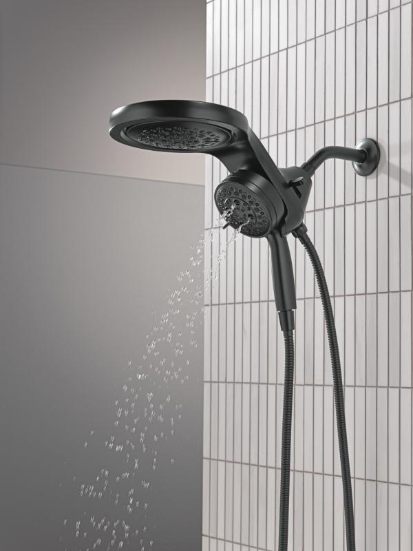 DELTA Universal Showering Components 6-Setting HydroRain with ProClean — Matte Black