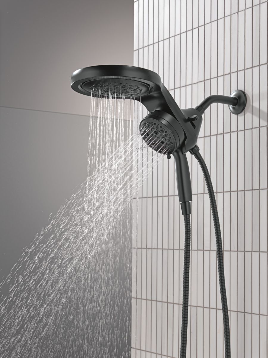 DELTA Universal Showering Components 6-Setting HydroRain with ProClean — Matte Black