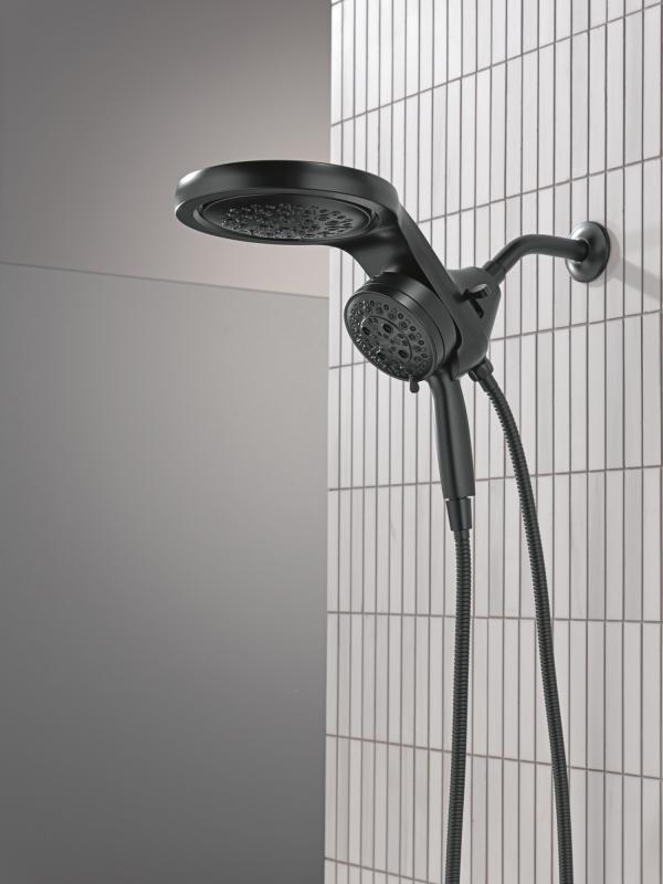 DELTA Universal Showering Components 6-Setting HydroRain with ProClean — Matte Black